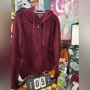 US Polo Assn Hoodie Size Large Maroon